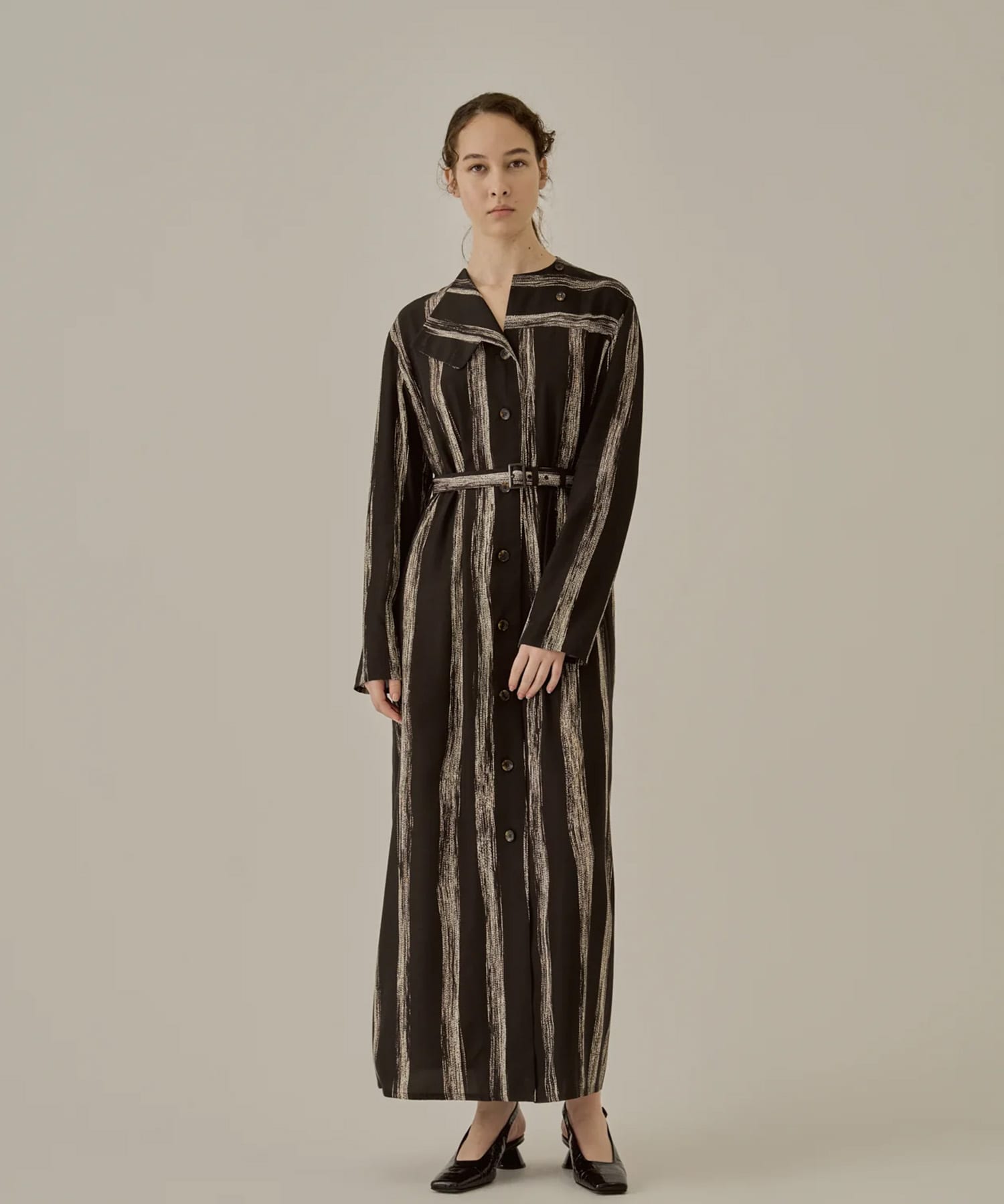 Stitch stripe dress BK