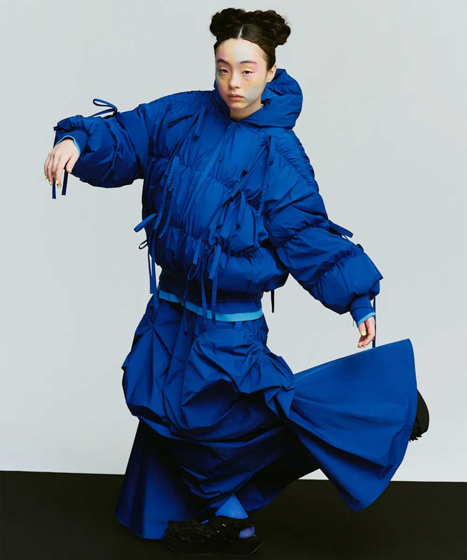 RIBBON DOWN-JAKET