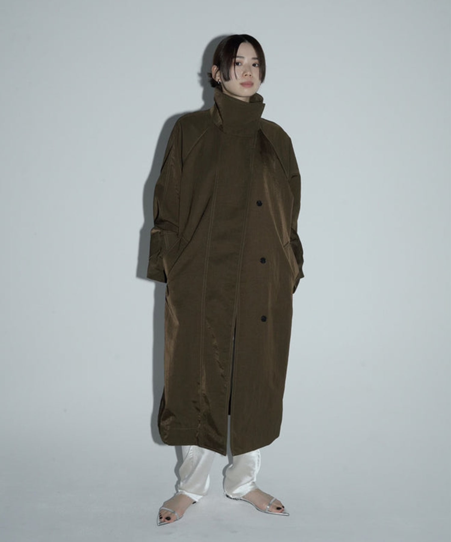 standcollar vintage twill coat