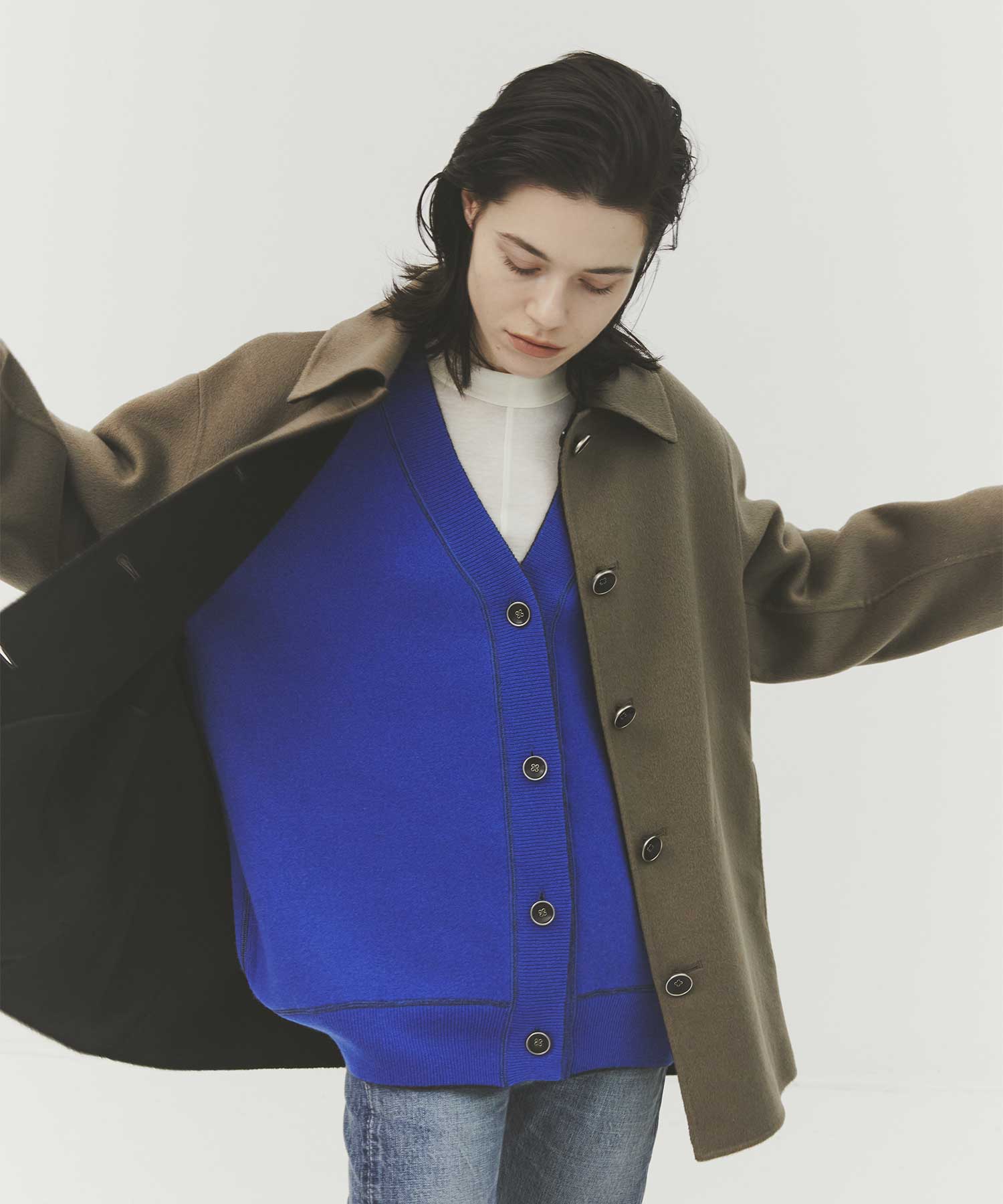 CASHMERE REVERSIBLE SHORT COAT