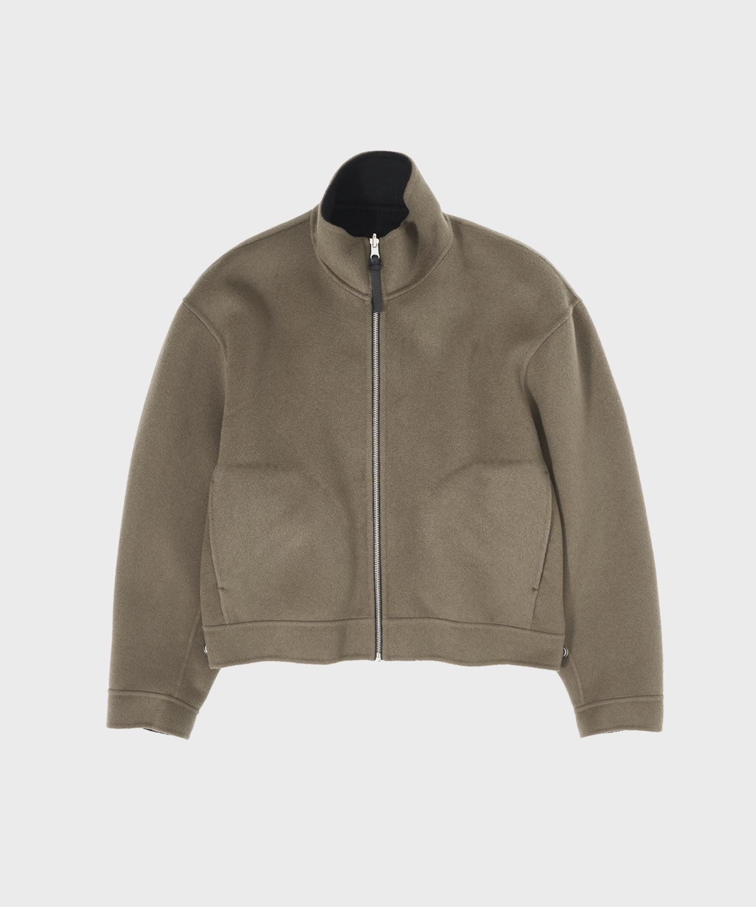CASHMERE REVERSIBLE STAND ZIP BLOUSON