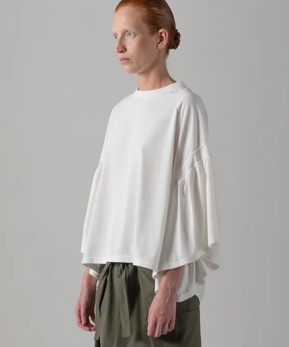 LAURA GATHERED SLV TOP