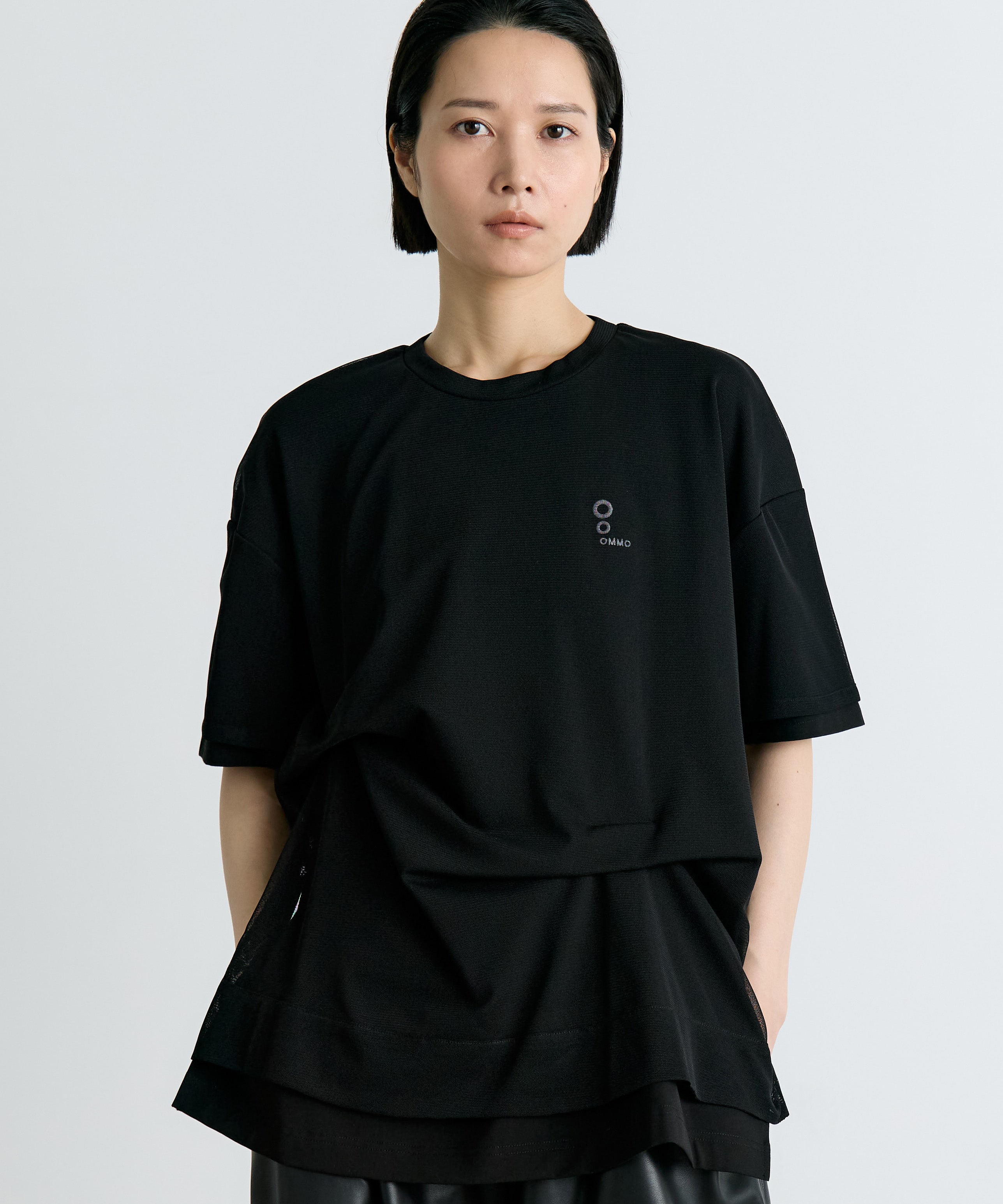 TULLE LAYERED T-SH