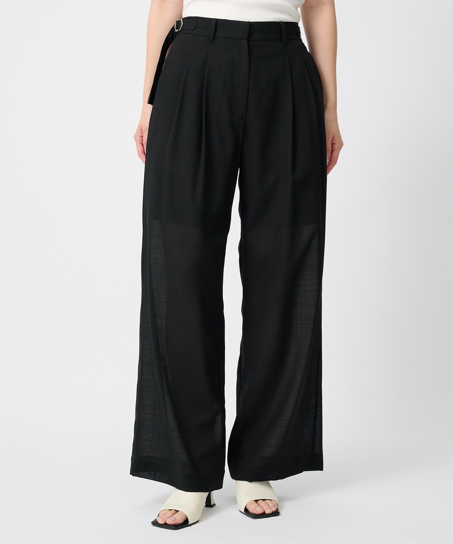 Waist Design Wide Pants