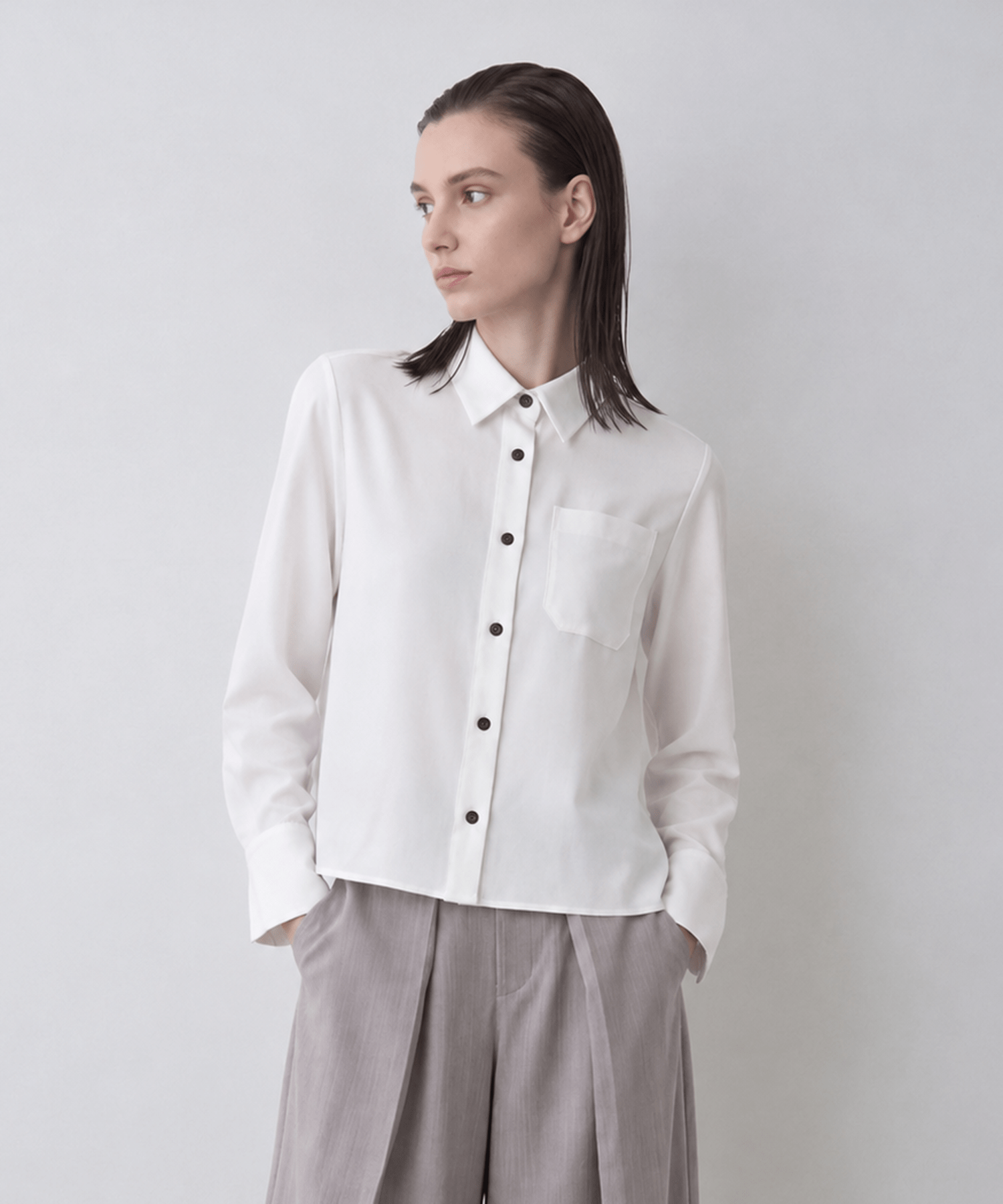 別注 Back Pleats L/S Shirt
