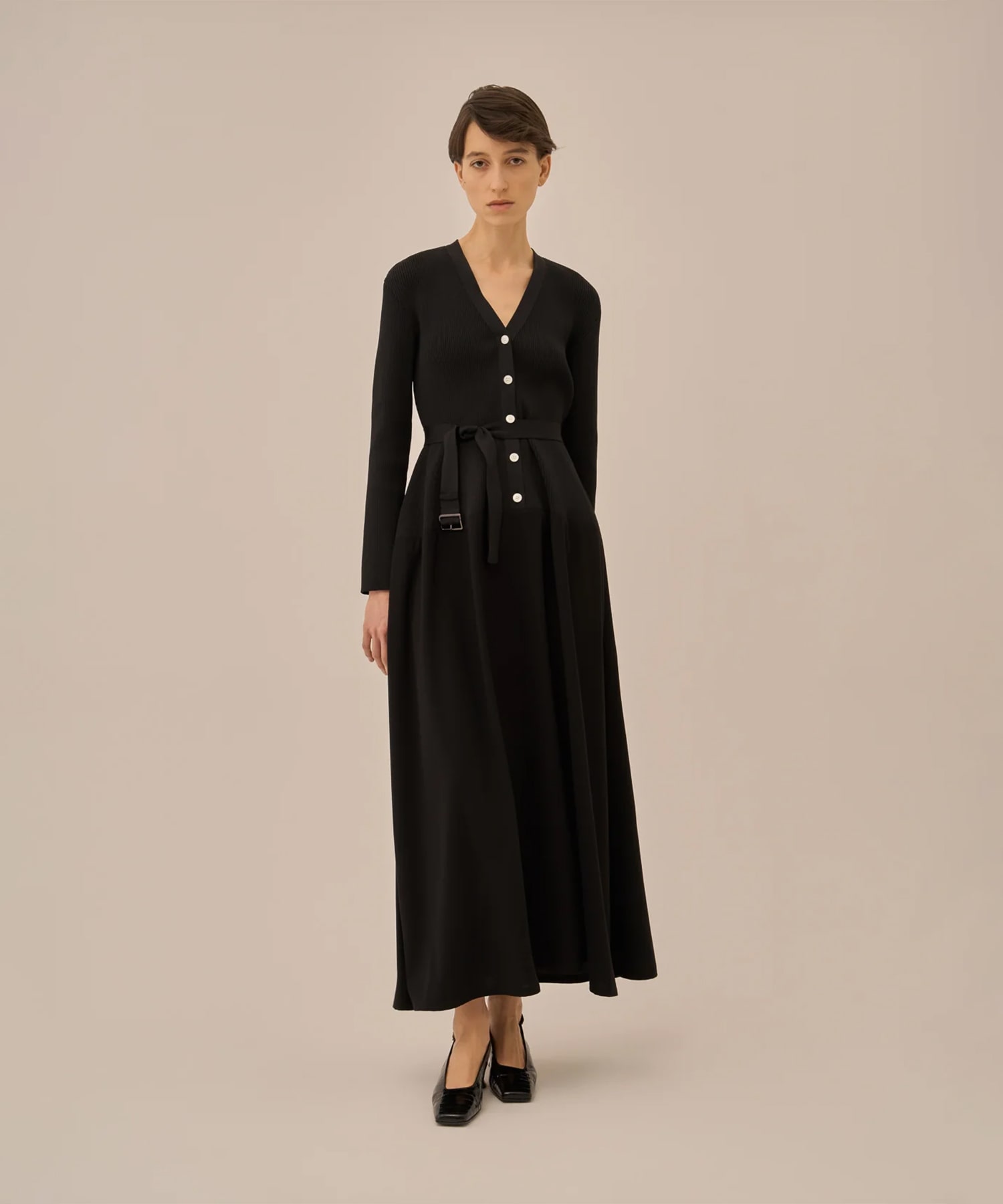Jessica combi tex knit dress BK