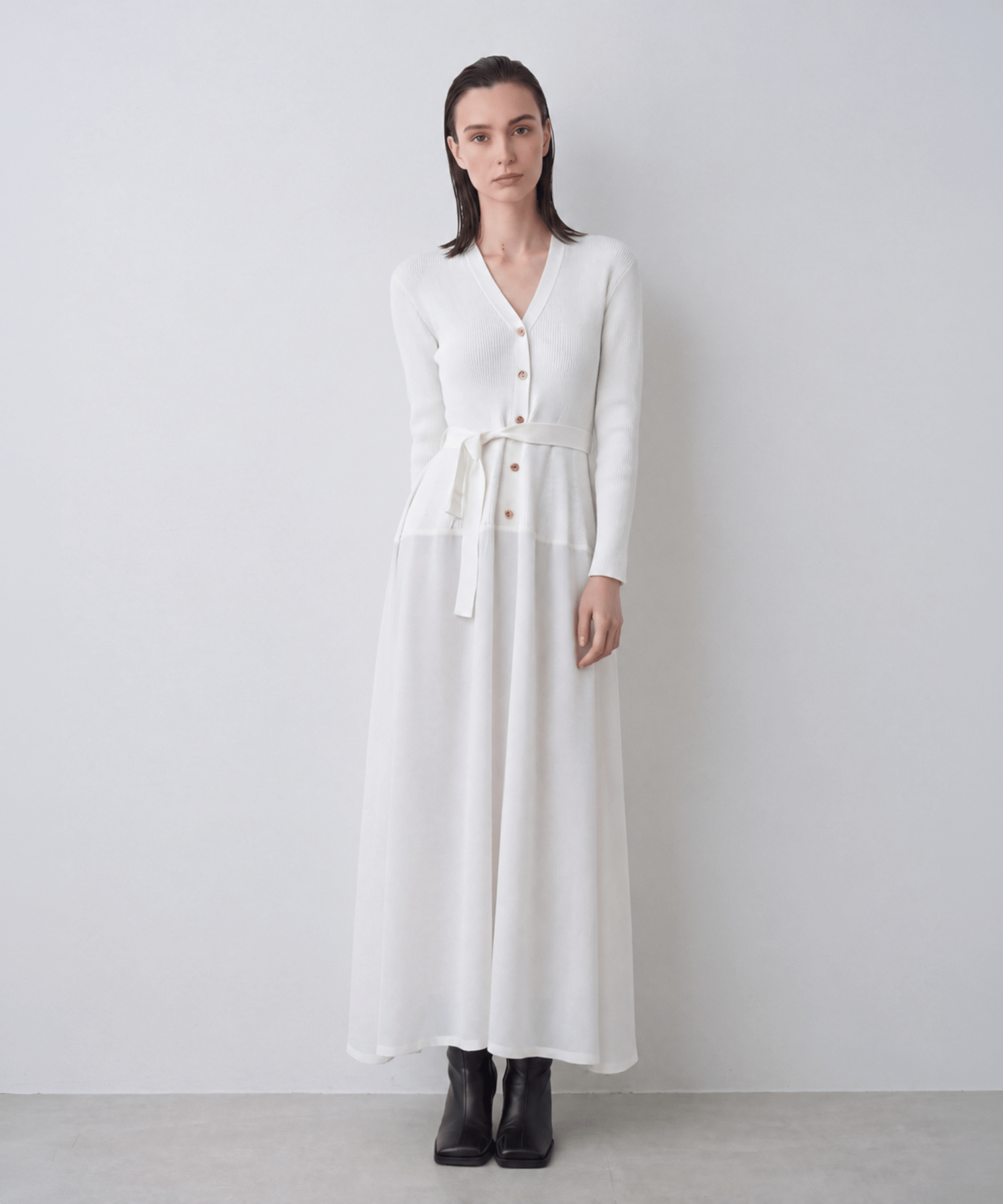 別注 Jessica combi tex knit dress