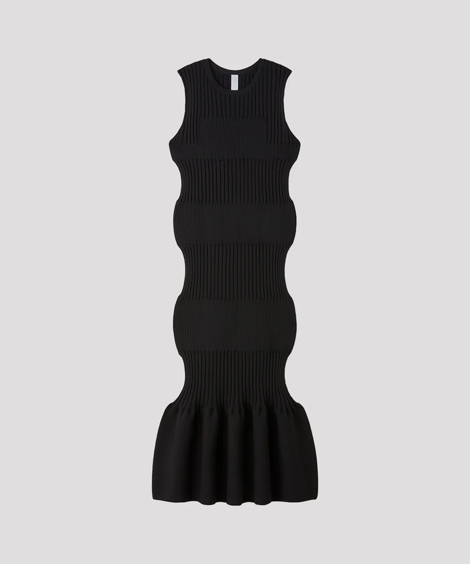 FLUTED SLEEVELESS MERMAID DRESS