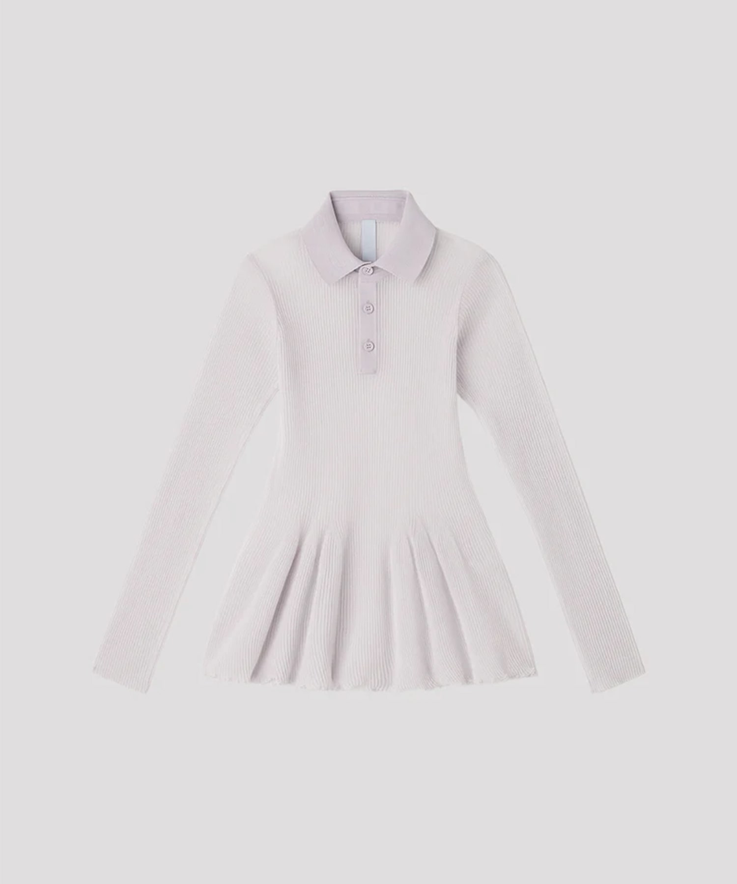 HYPHA LUCENT GLITTER LONG SLEEVE POLO SHIRT