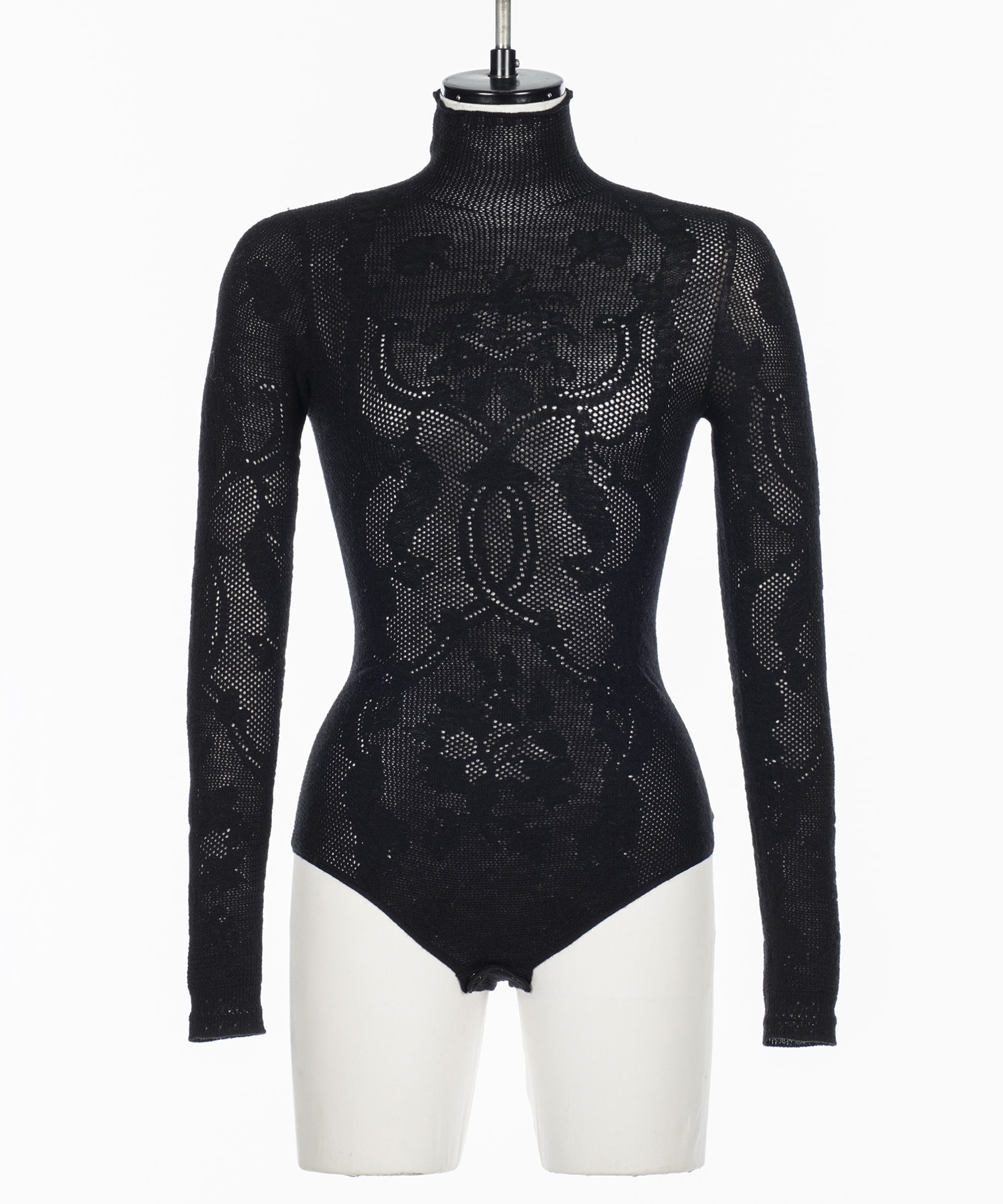 WOOL LACE KNIT TURTLENECK BODYSUIT