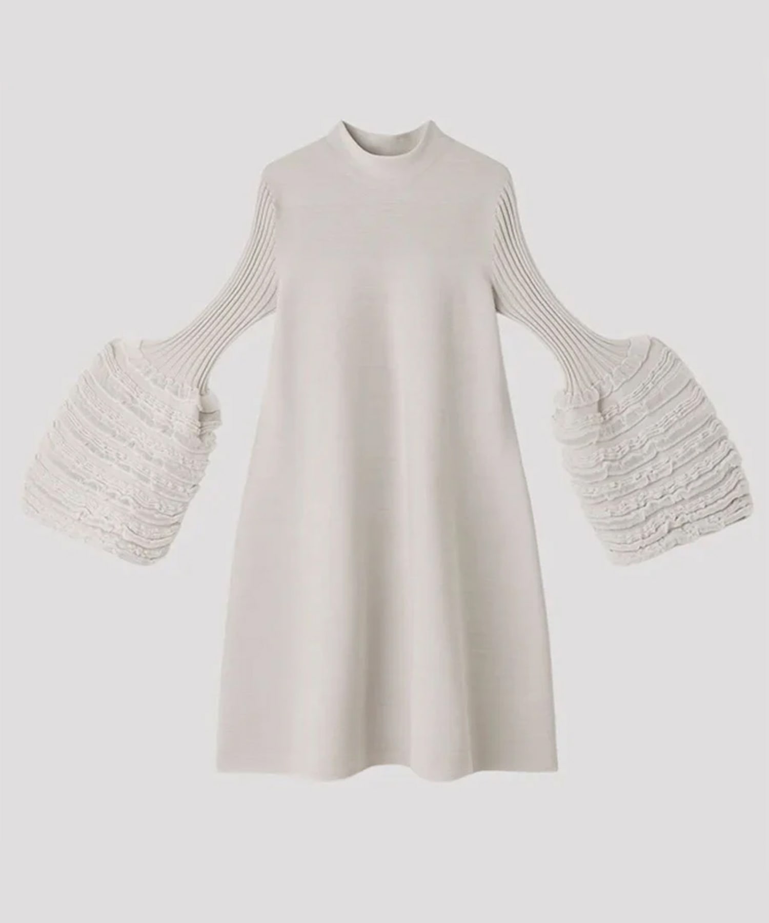 POTTERY SWELL GLITTER LONG BELL SLEEVE FLARE MINI DRESS