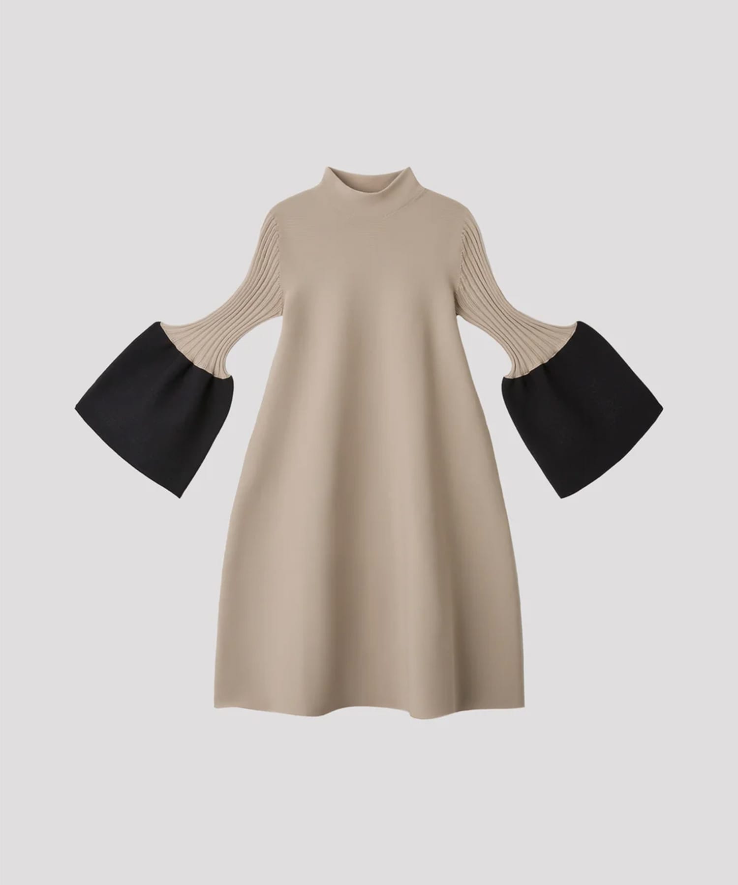POTTERY SWELL GLITTER LONG BELL SLEEVE FLARE MINI DRESS