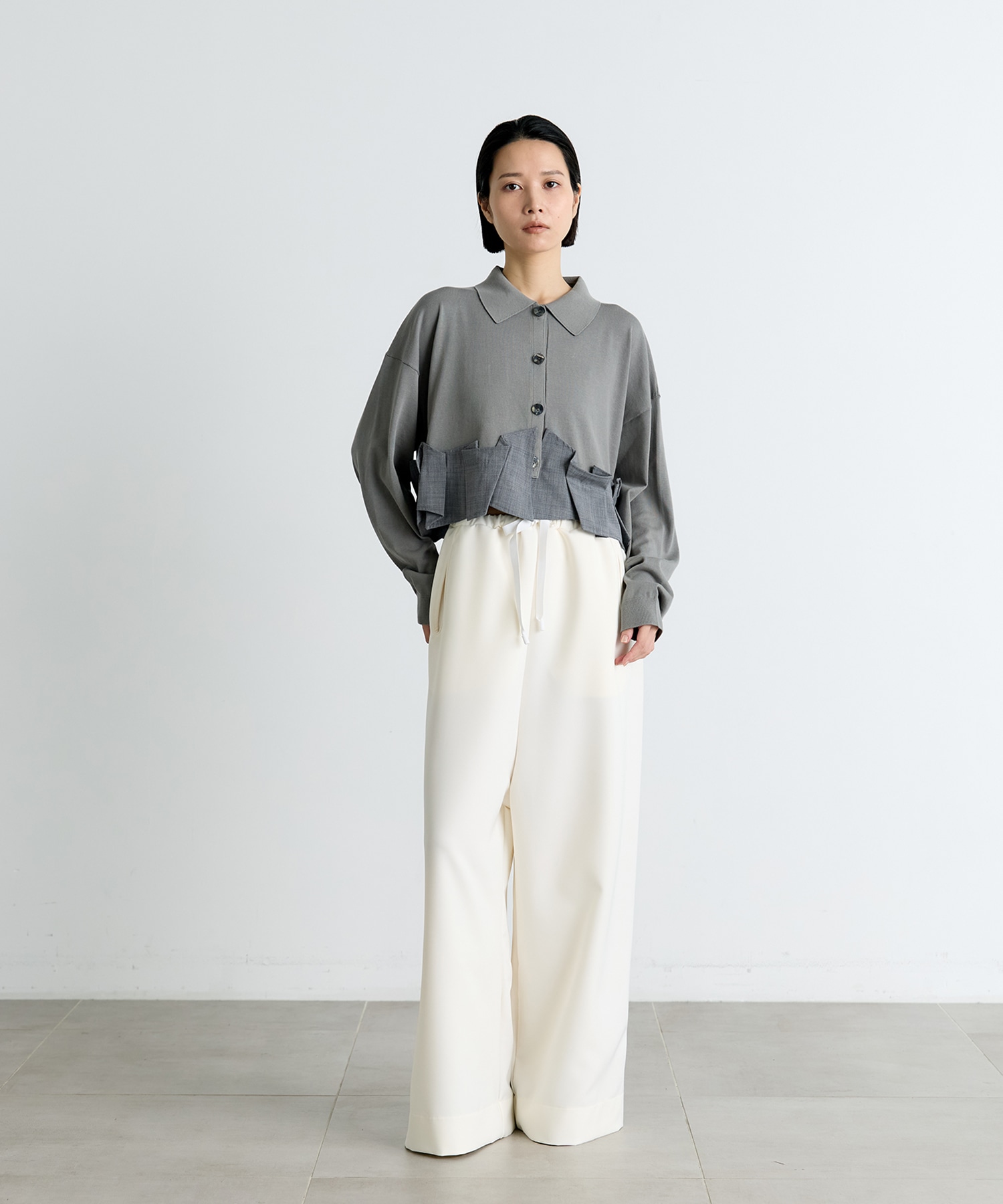 TACK DOCKING-HEM CARDIGAN