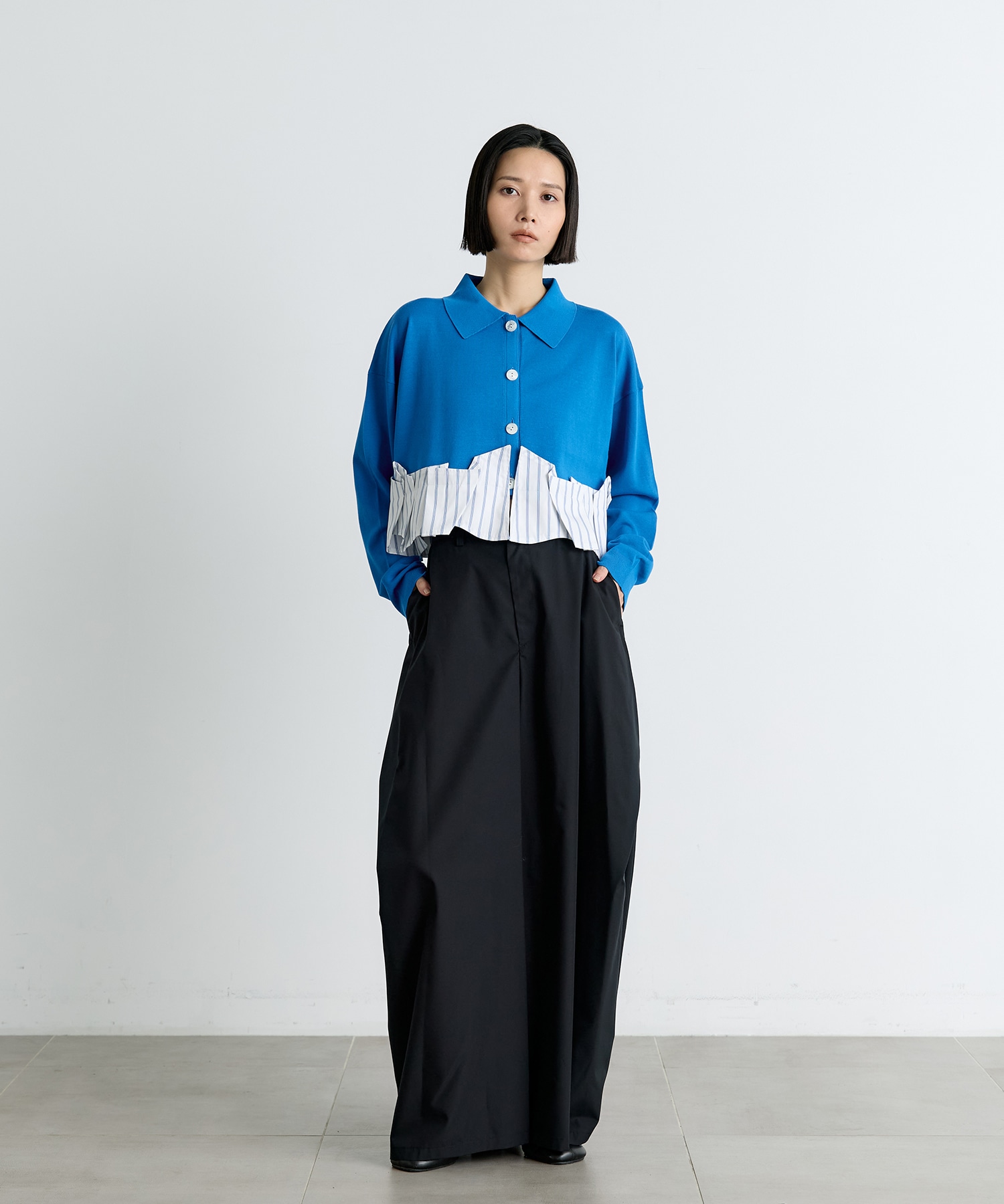 TACK DOCKING-HEM CARDIGAN