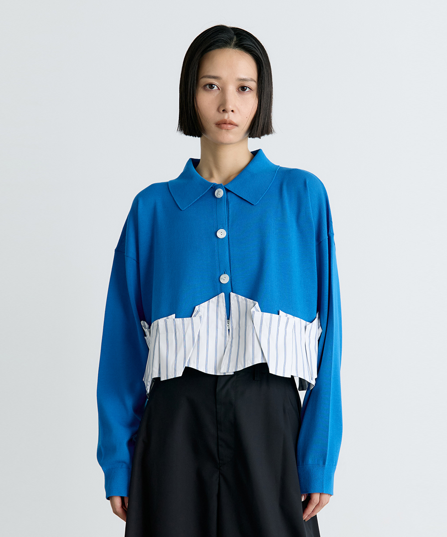 TACK DOCKING-HEM CARDIGAN