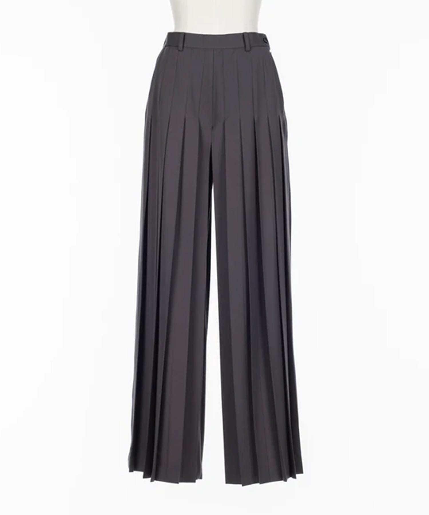FINE WOOL SUITING PLEATED TROUSERS