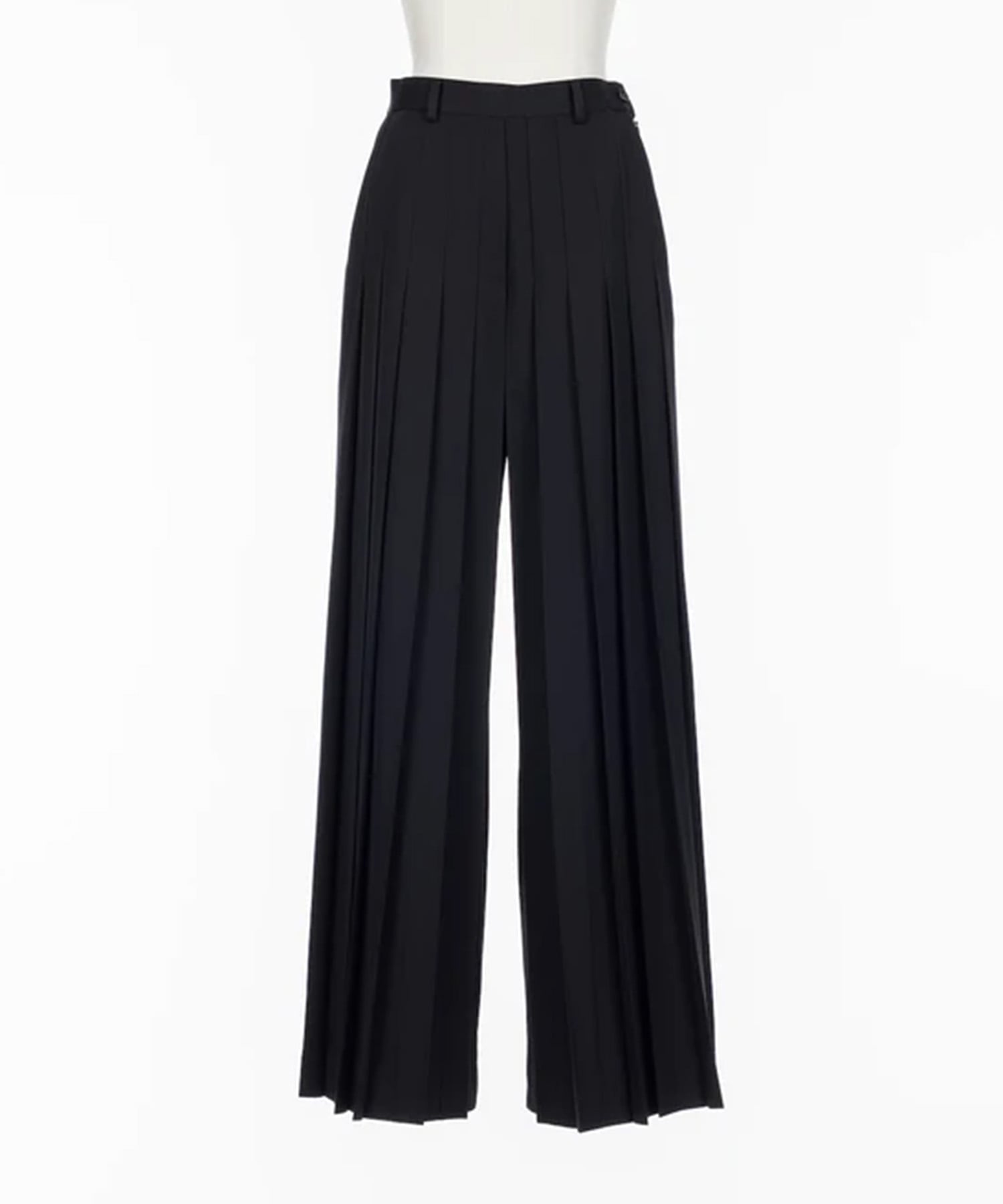 FINE WOOL SUITING PLEATED TROUSERS