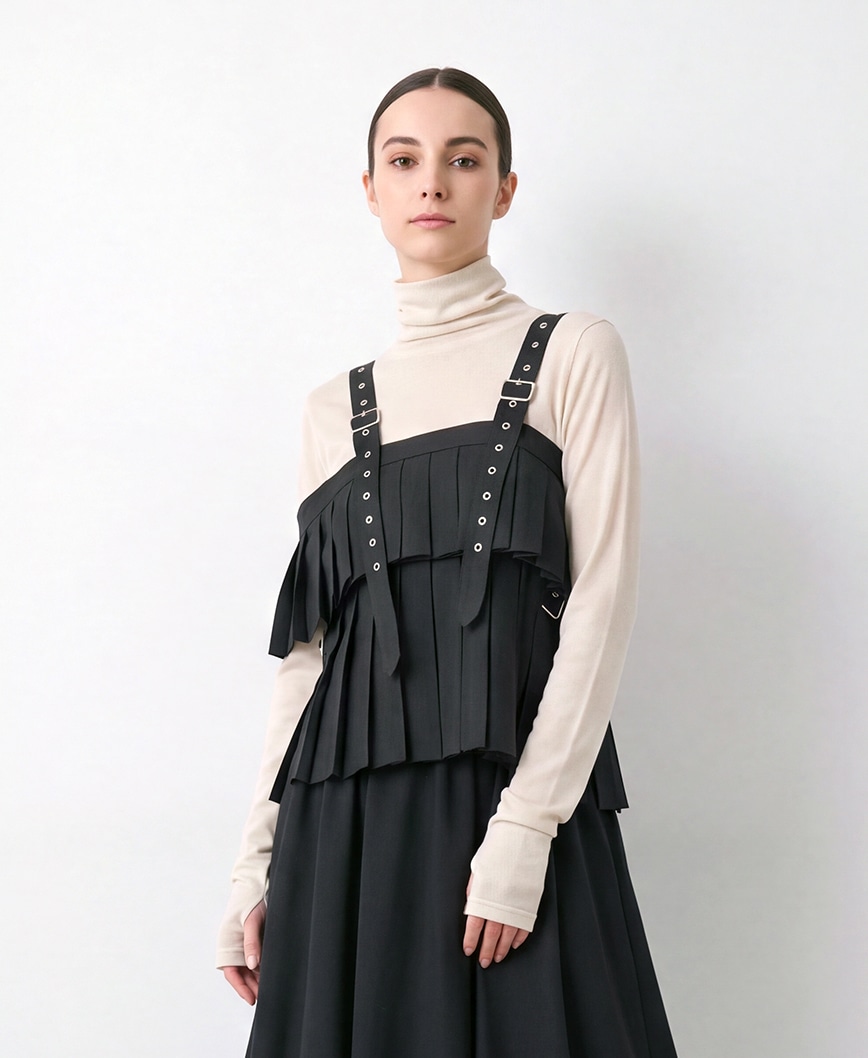 3R-V008-051 Pleats Bustier