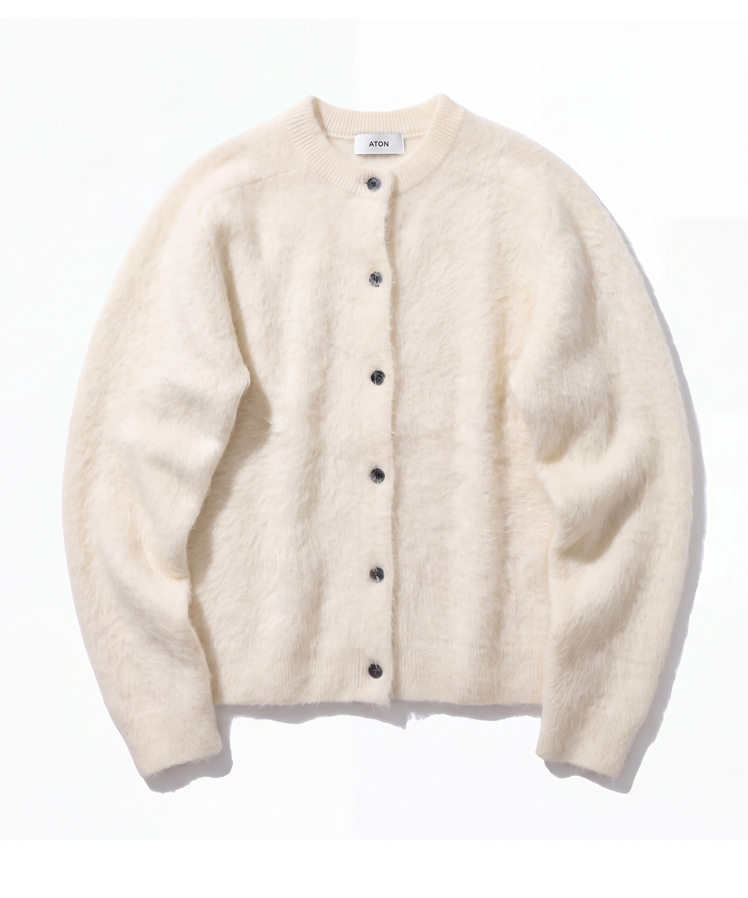 ROYAL CASHMERE FUR CREWNECK CARDIGAN