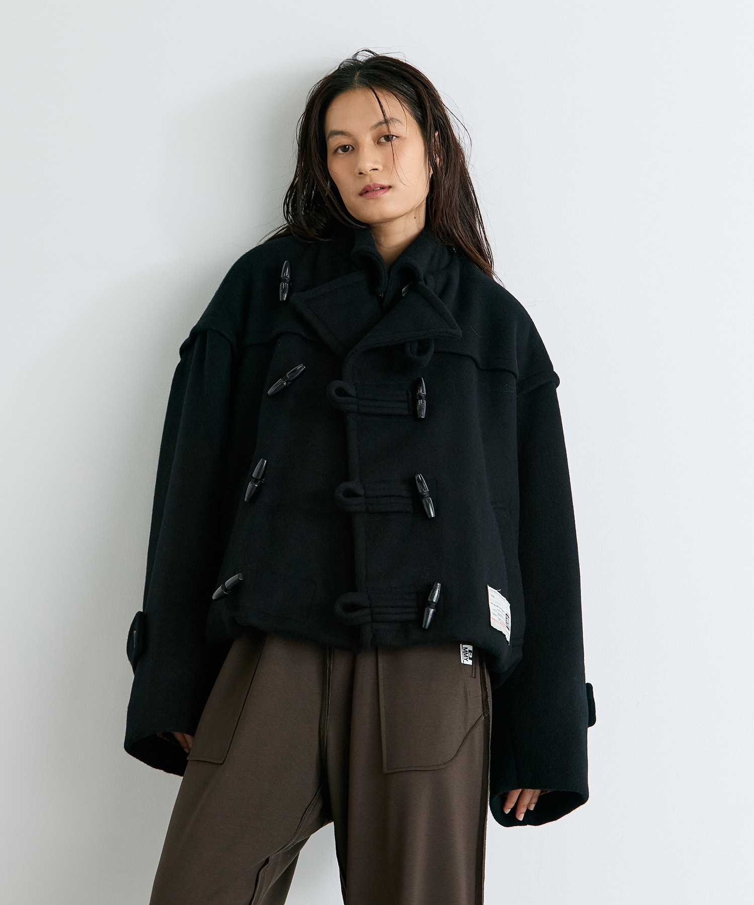ROLL-UP HEM DUFFLE COAT