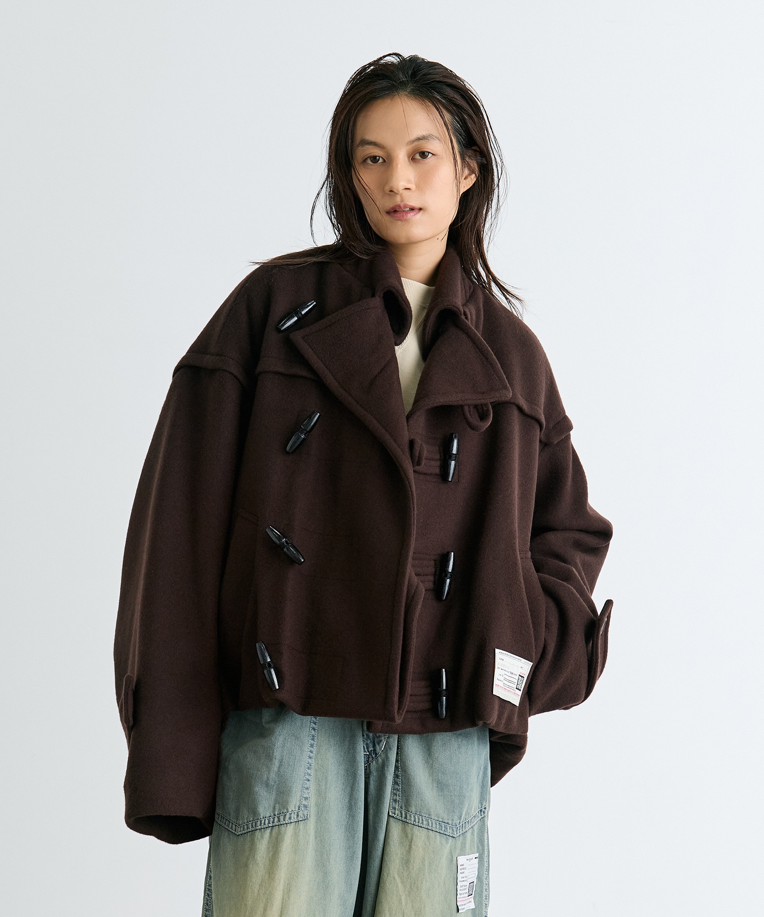 ROLL-UP HEM DUFFLE COAT