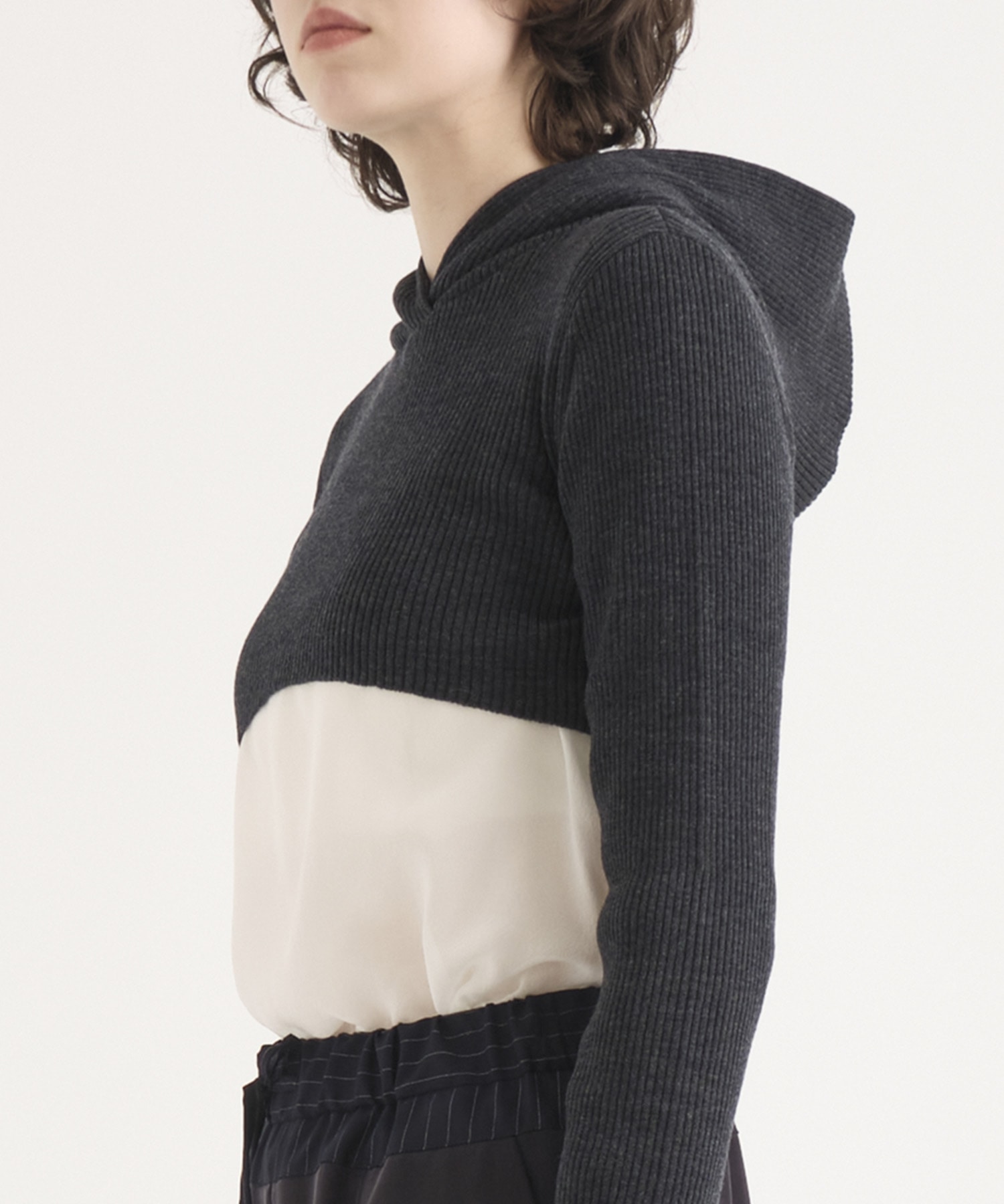 Washable Wool  Hoodie Knit Tops