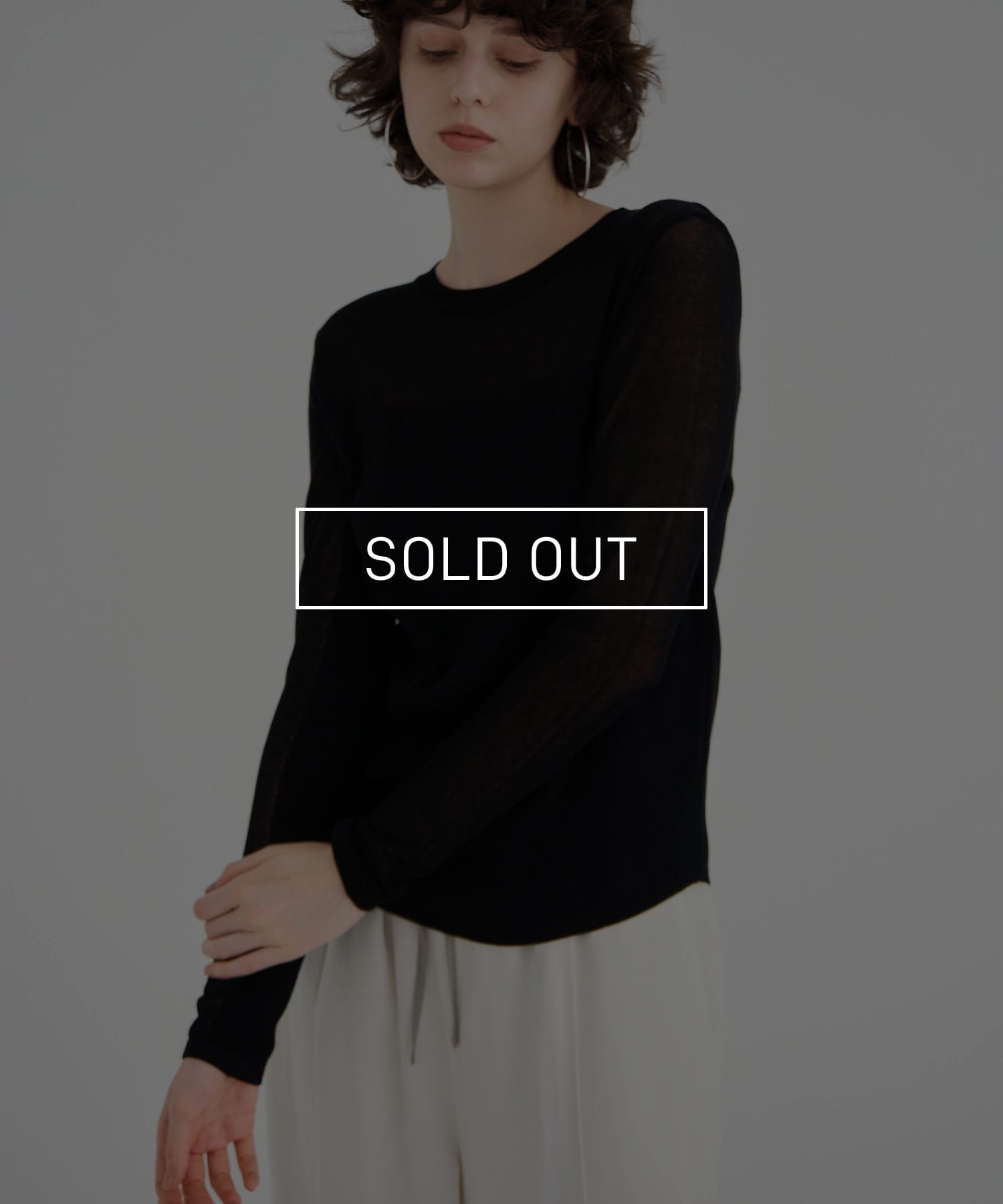 Sheer line Knit Tops