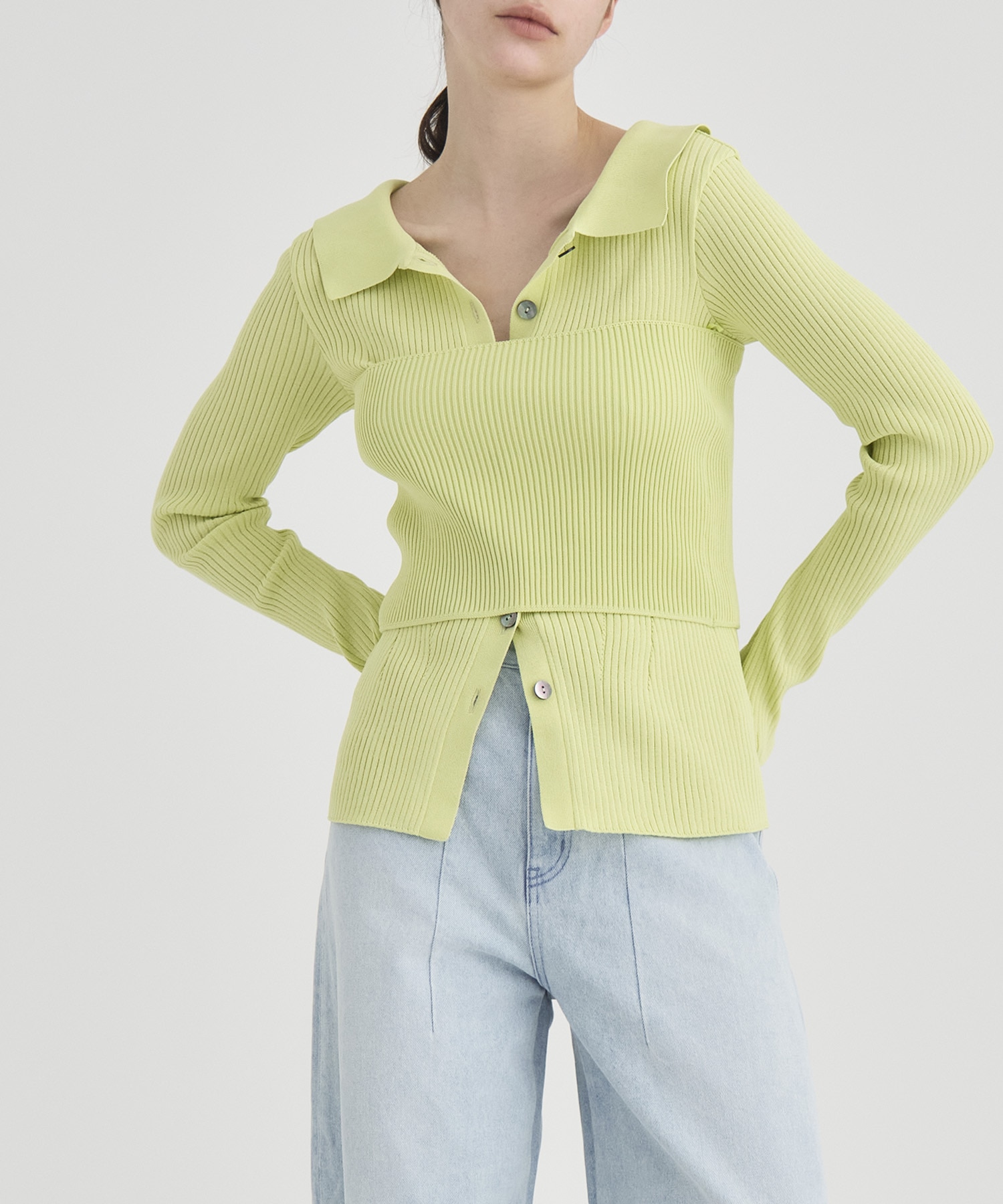 Bustier Combi  Knit Tops