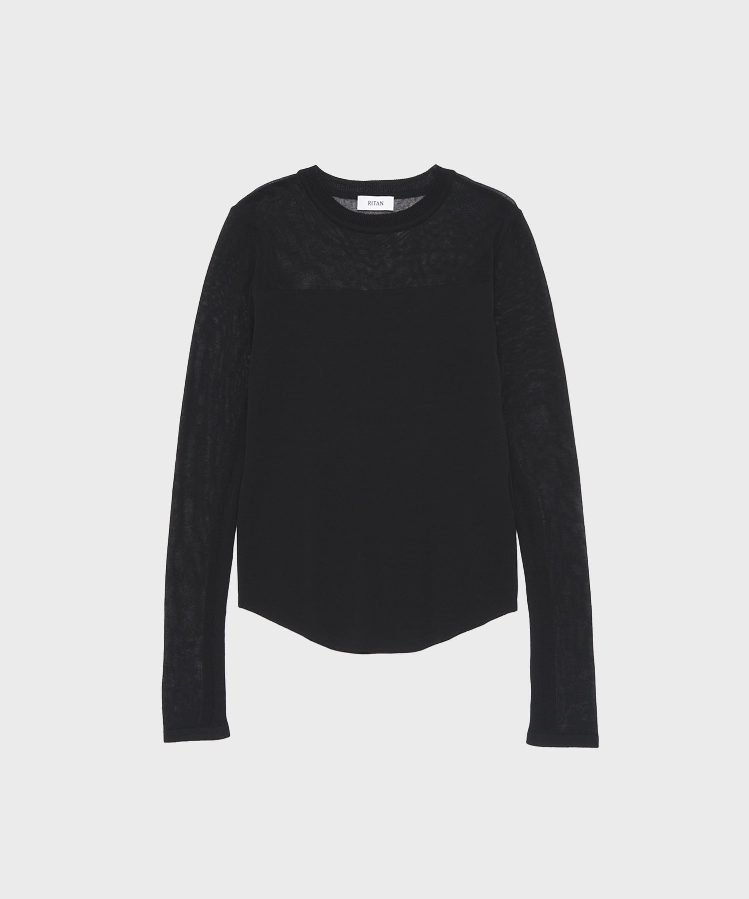 Sheer line Knit Tops