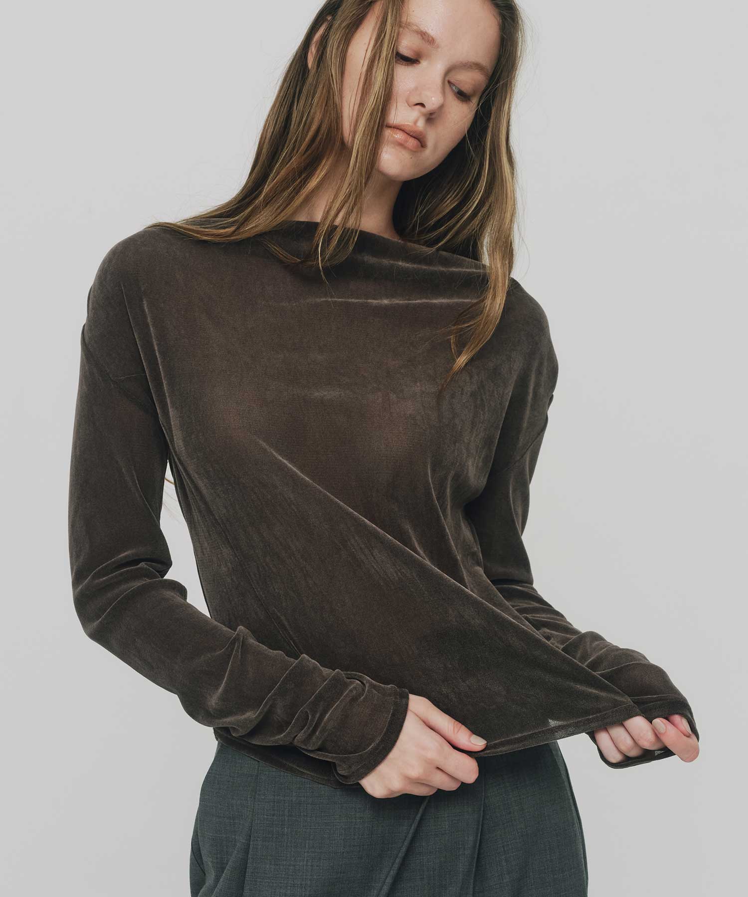 2way Sheer Velor Tops