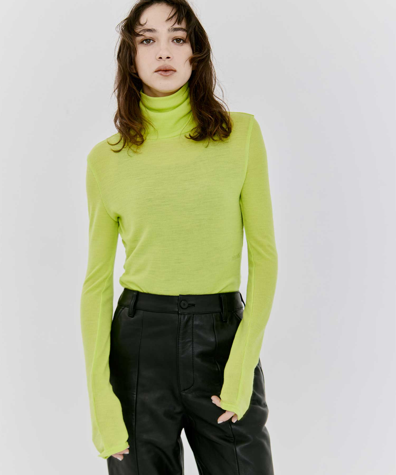 High Neck Wool Tops