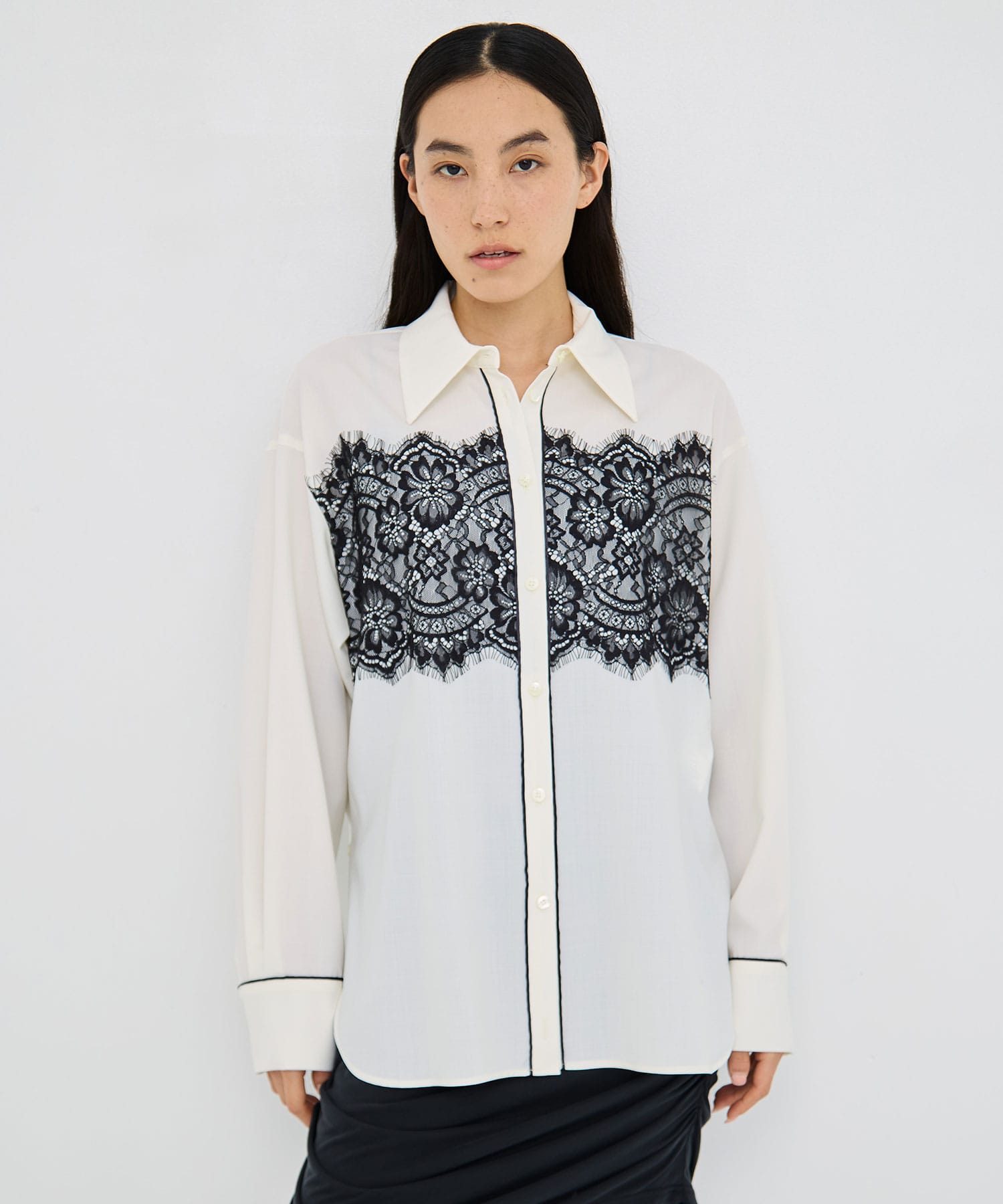 Noble Lace Combi  Shirt