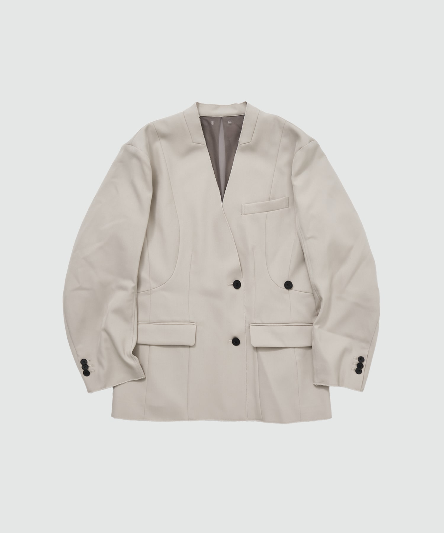 Back Sheer No Collar Jacket