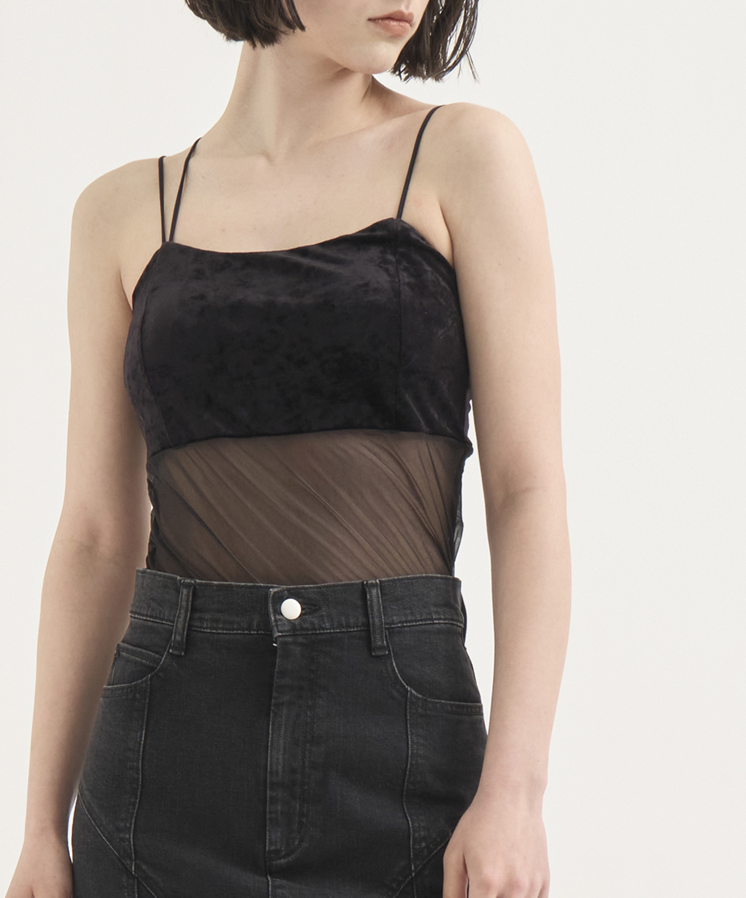 Cupin Velour Asym Camisole