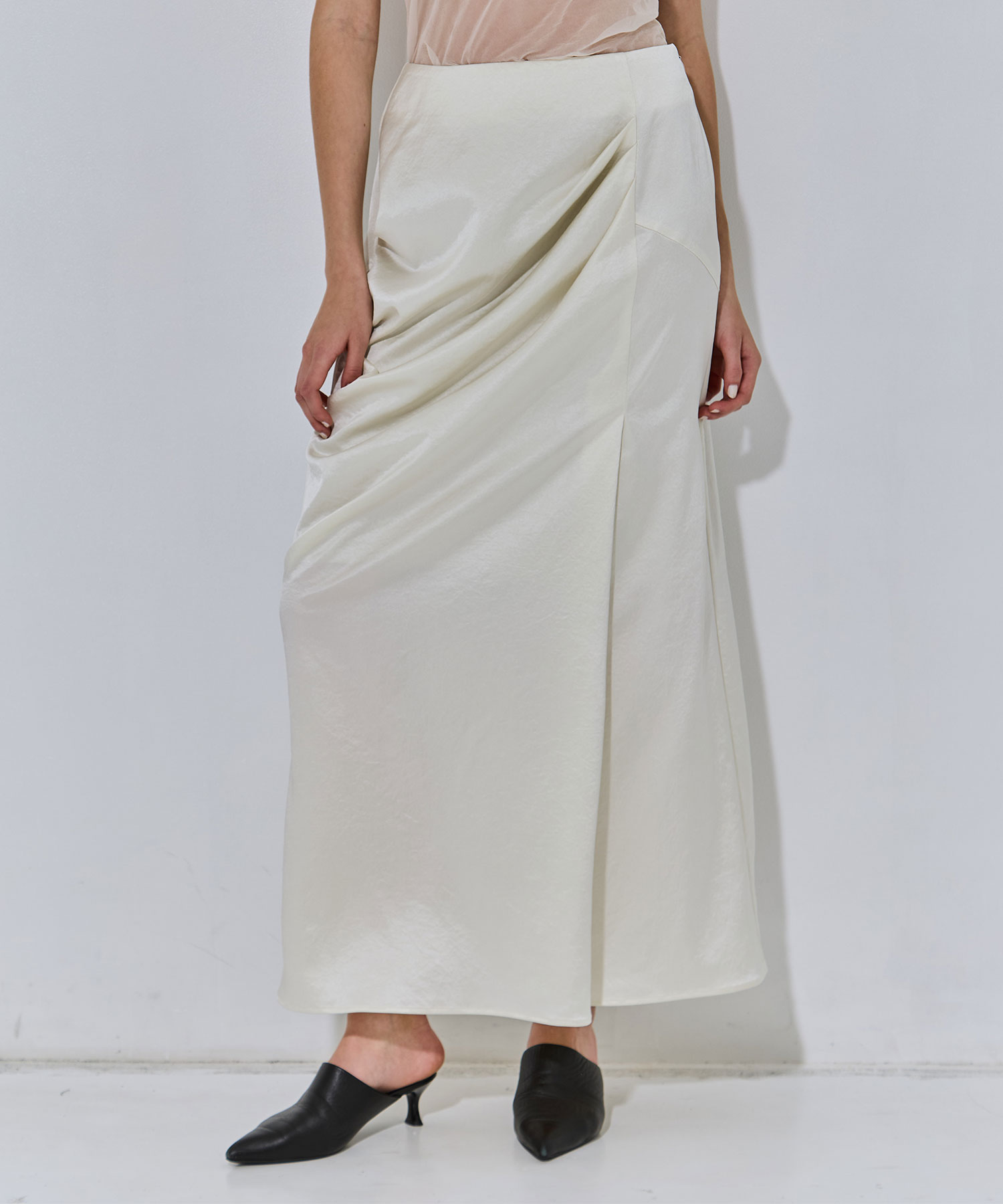 Satin Drape Skirt