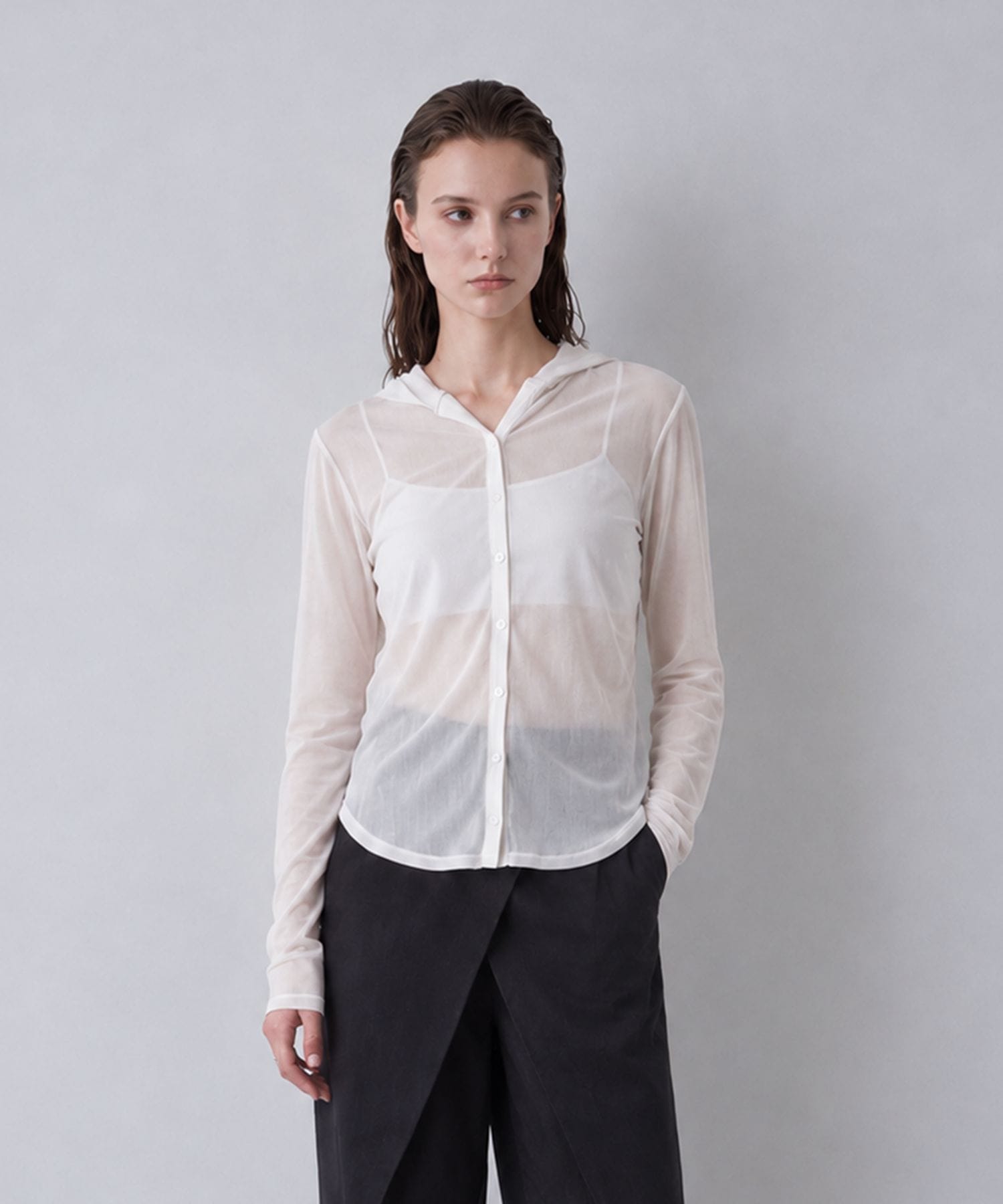 Velours Hoodie Cut Tops