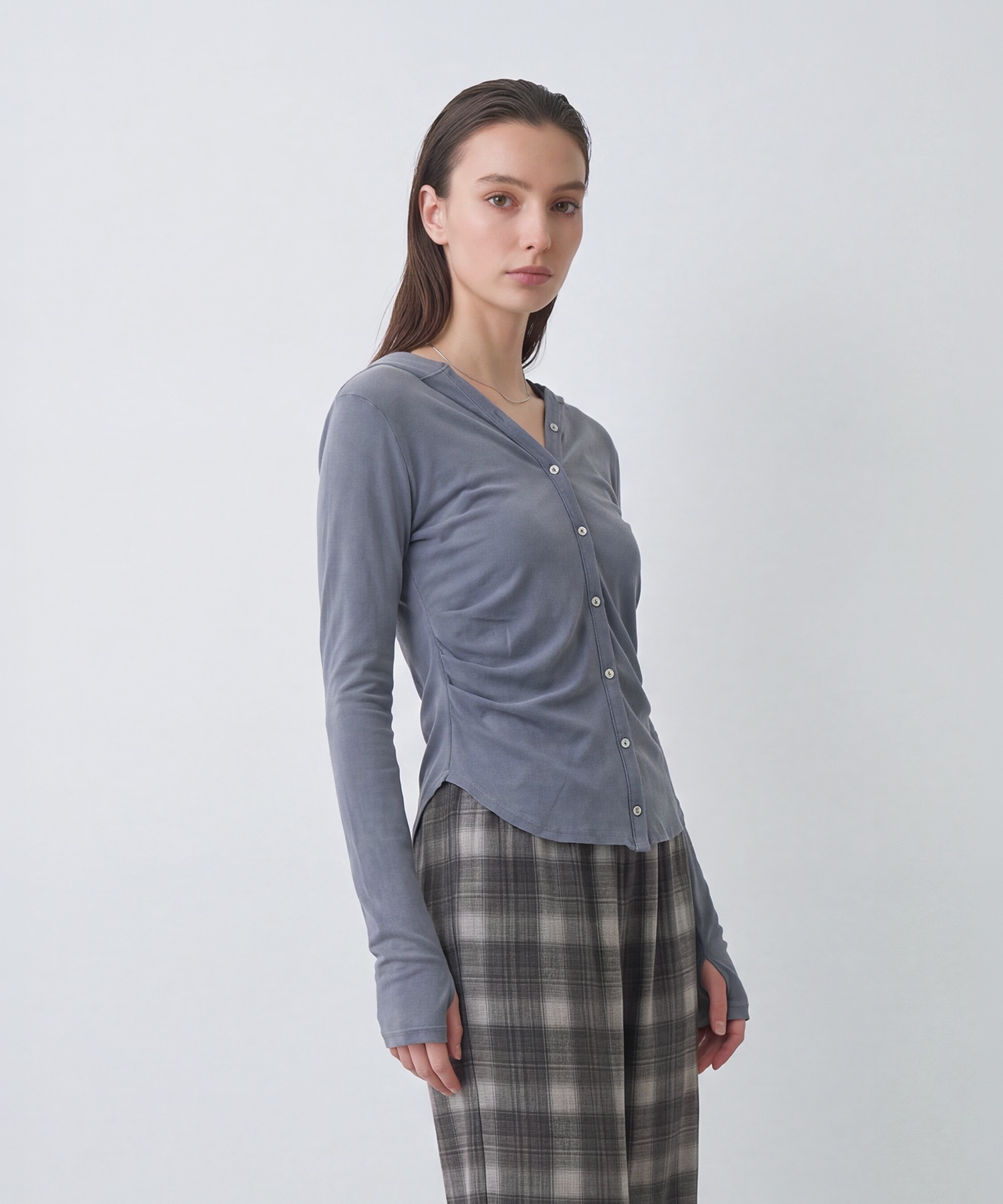 Velours Hoodie Cut Tops