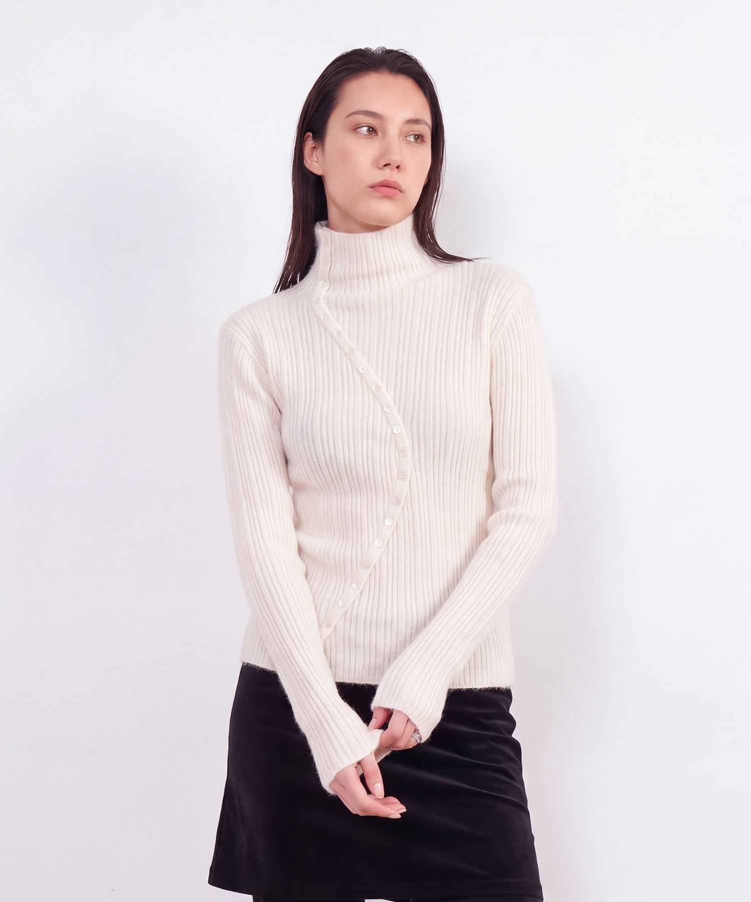 Cashmere Silk Arch Rib Knit